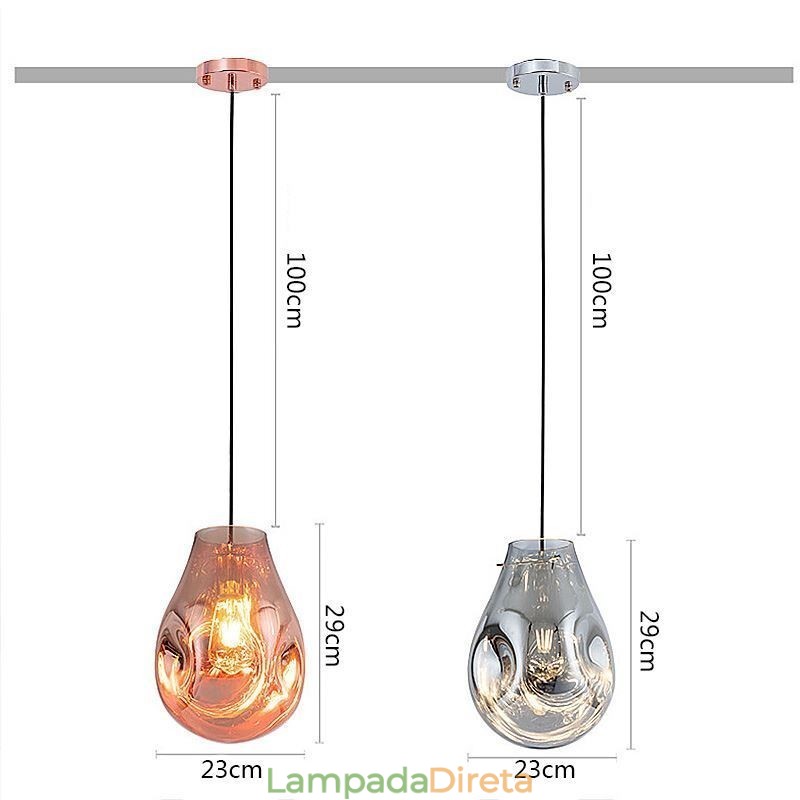 Luminária pendente colorida em vidro com bolhas de sabão, luminária de teto em ilha