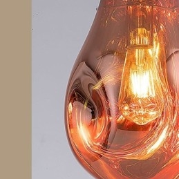 Luminária pendente colorida em vidro com bolhas de sabão, luminária de teto em ilha