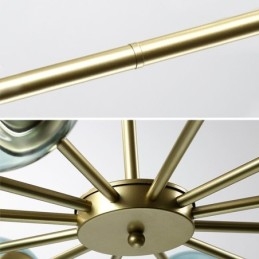 Luminária pendente nórdica de vidro em forma de feijão mágico, luminária de lustre