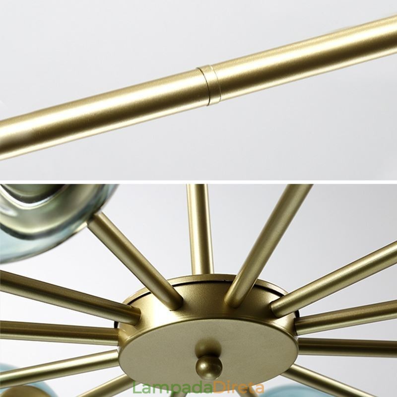 Luminária pendente nórdica de vidro em forma de feijão mágico, luminária de lustre