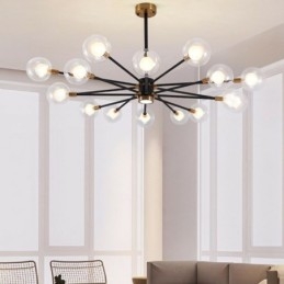 Luminária pendente de vidro nórdico, luminária redonda branca leitosa, iluminação de lustre