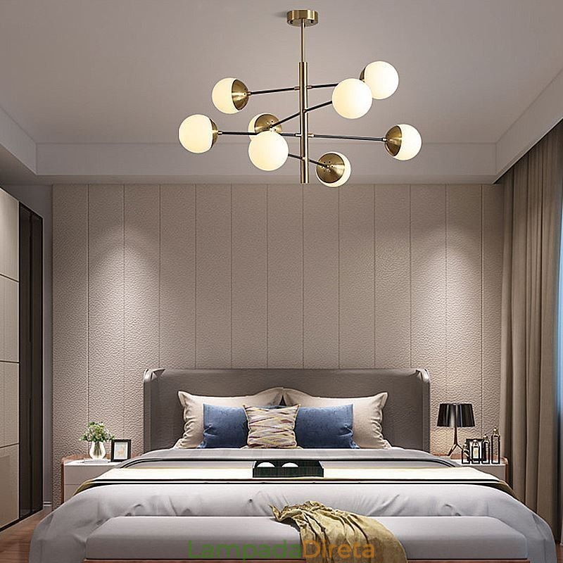 Luminária pendente nórdica de vidro em forma de feijão mágico, lustre de iluminação