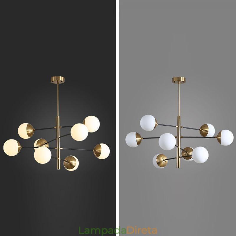 Luminária pendente nórdica de vidro em forma de feijão mágico, lustre de iluminação