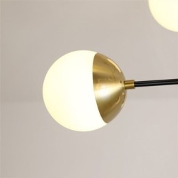 Luminária pendente nórdica de vidro em forma de feijão mágico, lustre de iluminação