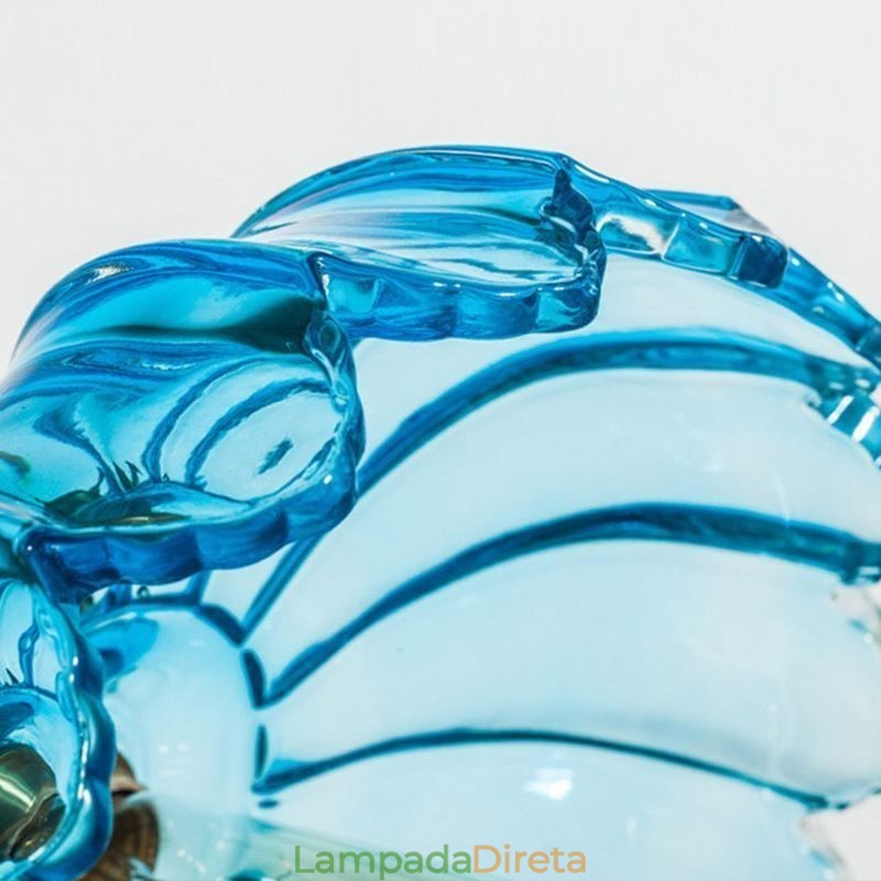 Luminária pendente de vidro retrô moderna com abajur de flores e interruptor giratório