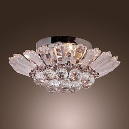 Moderno Semi Flush Mount em Crystal Feature