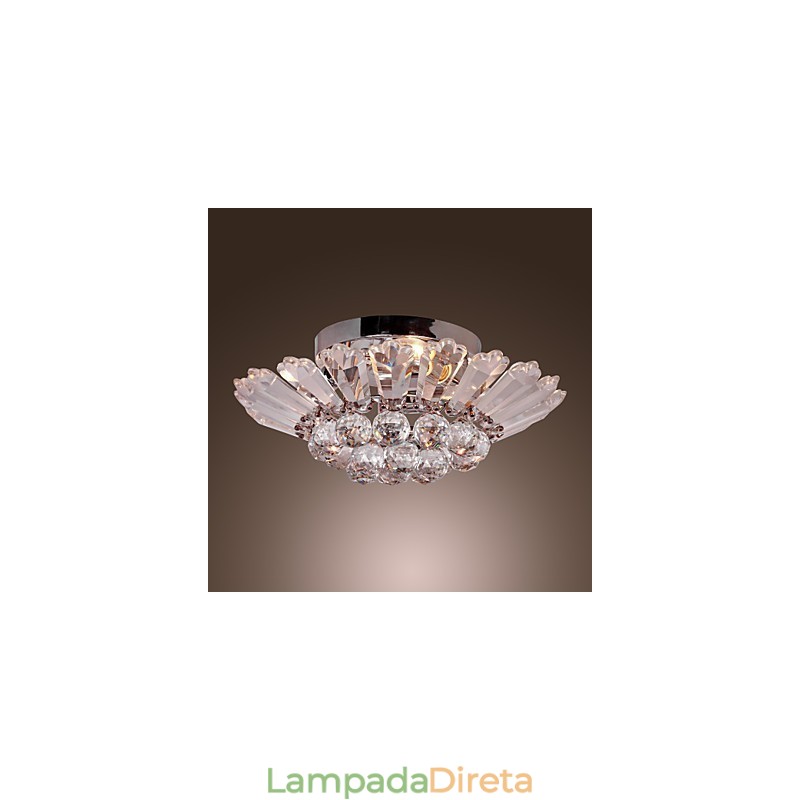 Moderno Semi Flush Mount em Crystal Feature