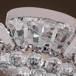Moderno Semi Flush Mount em Crystal Feature
