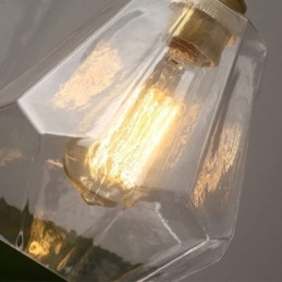 Luminária pendente nórdica retrô, luminária em formato de torre, vidro e latão