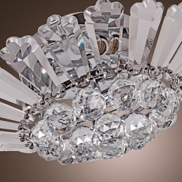 Moderno Semi Flush Mount em Crystal Feature
