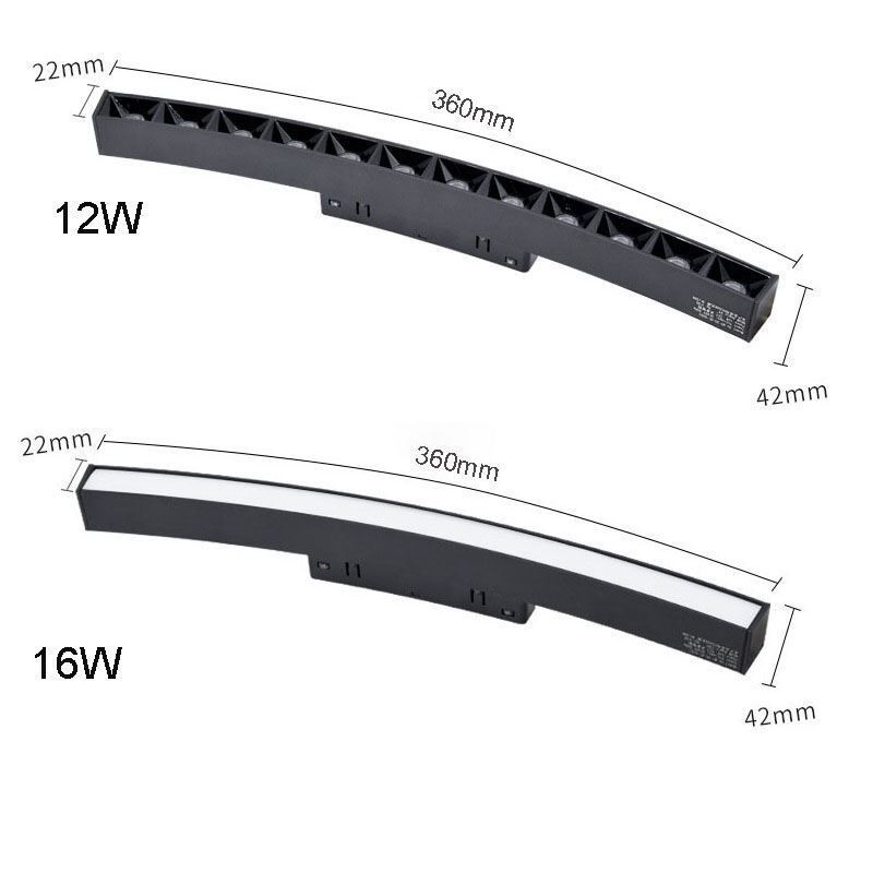 Luminária de trilho circular magnética embutida 150 cm