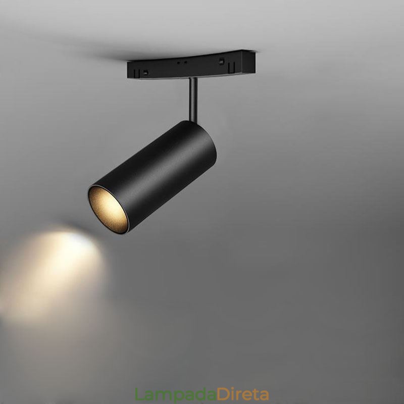 Sistema de iluminação de trilho circular Luminária de trilho embutida magnética 120 cm