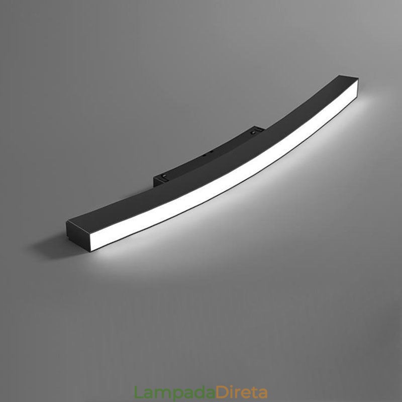 Sistema de iluminação de trilho circular Luminária de trilho embutida magnética 120 cm