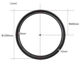 Luminária de trilho circular magnética embutida, 120 cm