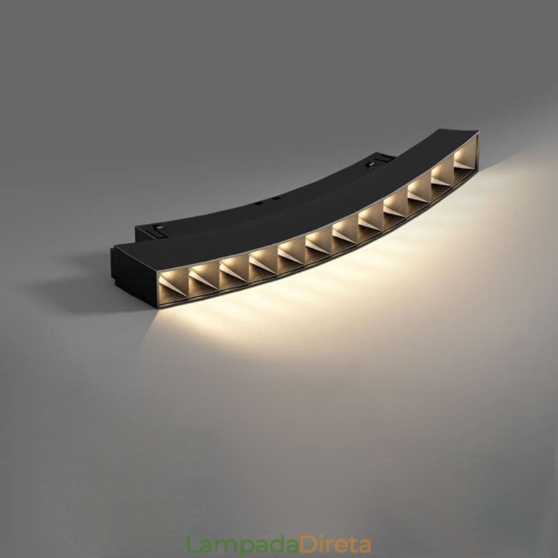 Luminária Circular de Trilho Magnética Recesso Spotlight Luz Decorativa 60cm