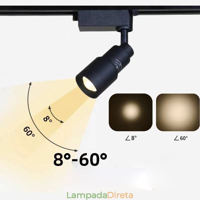 Track Spotlight Iluminação de realce com foco livre