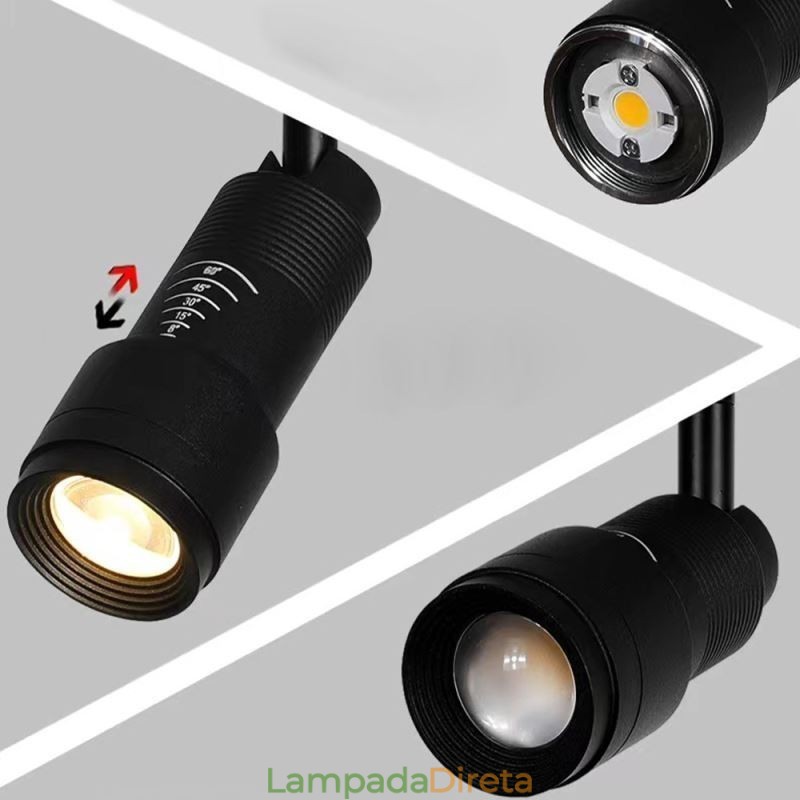 Track Spotlight Iluminação de realce com foco livre
