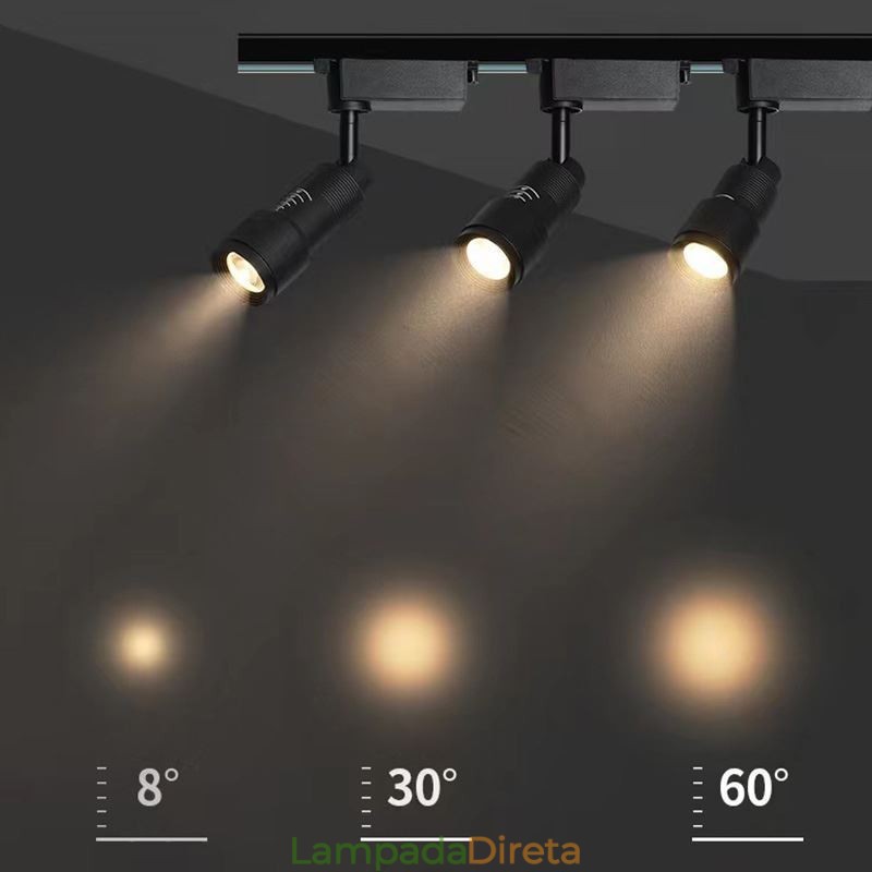 Track Spotlight Iluminação de realce com foco livre