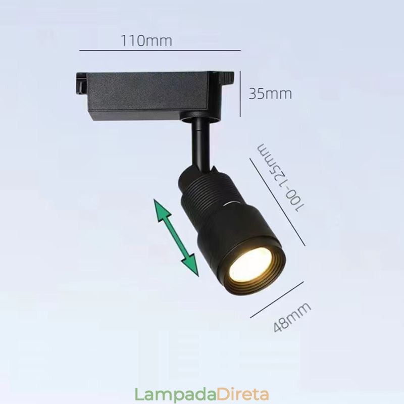 Track Spotlight Iluminação de realce com foco livre