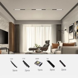 Luminária de trilho magnético embutida Spotlight Luz decorativa 3M 36V