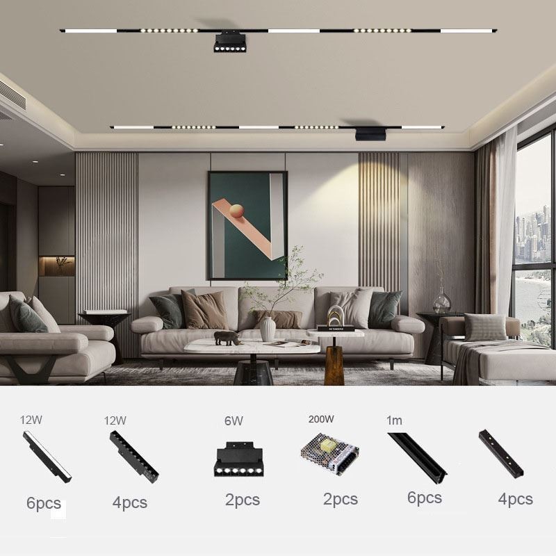 Holofote embutido magnético com trilho decorativo 3M*2
