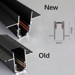 Holofote embutido magnético com trilho decorativo 3M*2