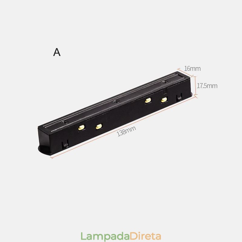 Acessórios de iluminação de trilho magnético Conexão de canto de trilho de trilho embutido