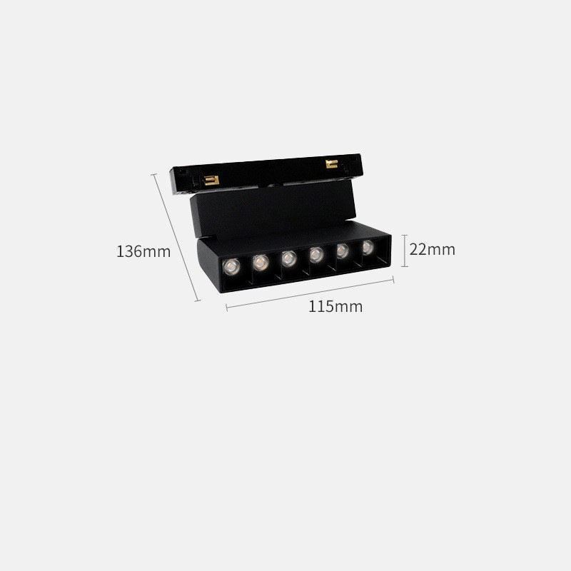 Luz de trilho magnética embutida holofote luz decorativa 6m*2