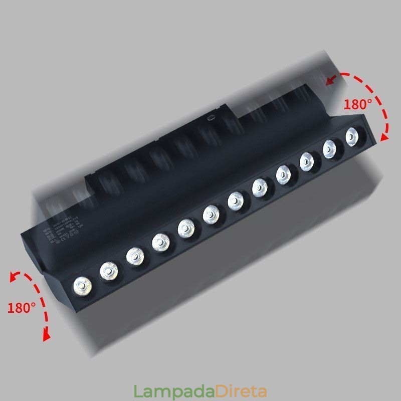 Holofote de grade de trilho embutido Holofote de faixa de trilho Holofote de grade dobrável magnética 36V