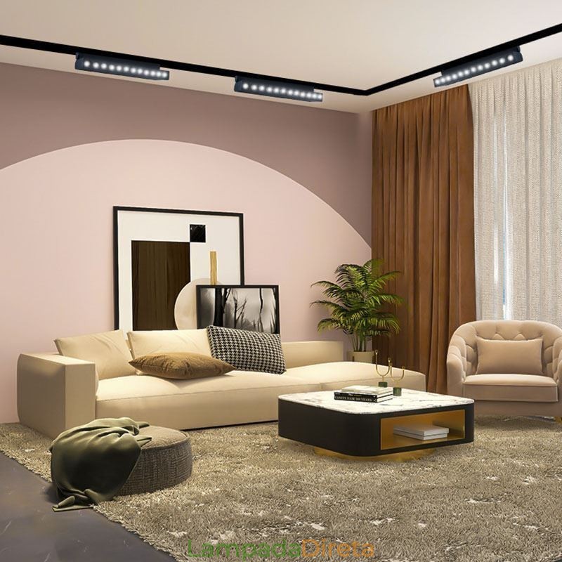 Holofote de grade de trilho embutido Holofote de faixa de trilho Holofote de grade dobrável magnética 36V