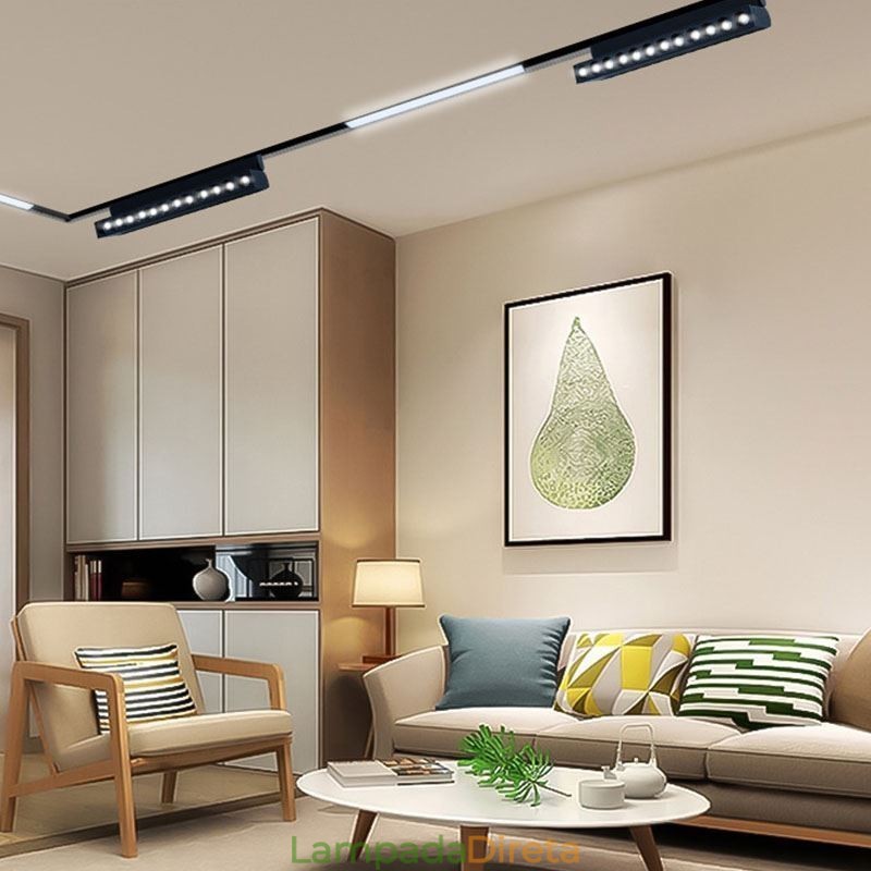 Holofote de grade de trilho embutido Holofote de faixa de trilho Holofote de grade dobrável magnética 36V