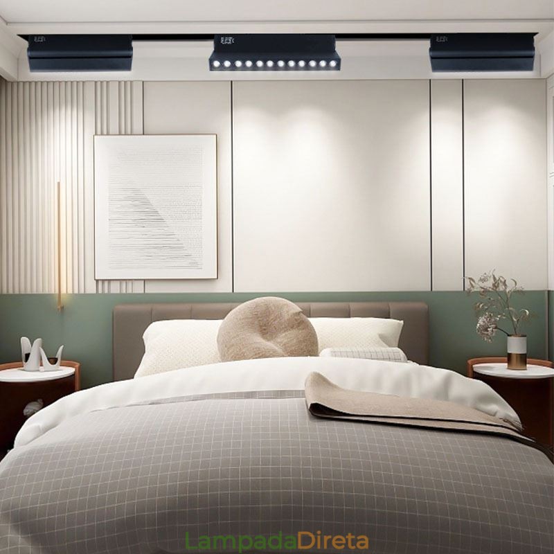 Holofote de grade de trilho embutido Holofote de faixa de trilho Holofote de grade dobrável magnética 36V