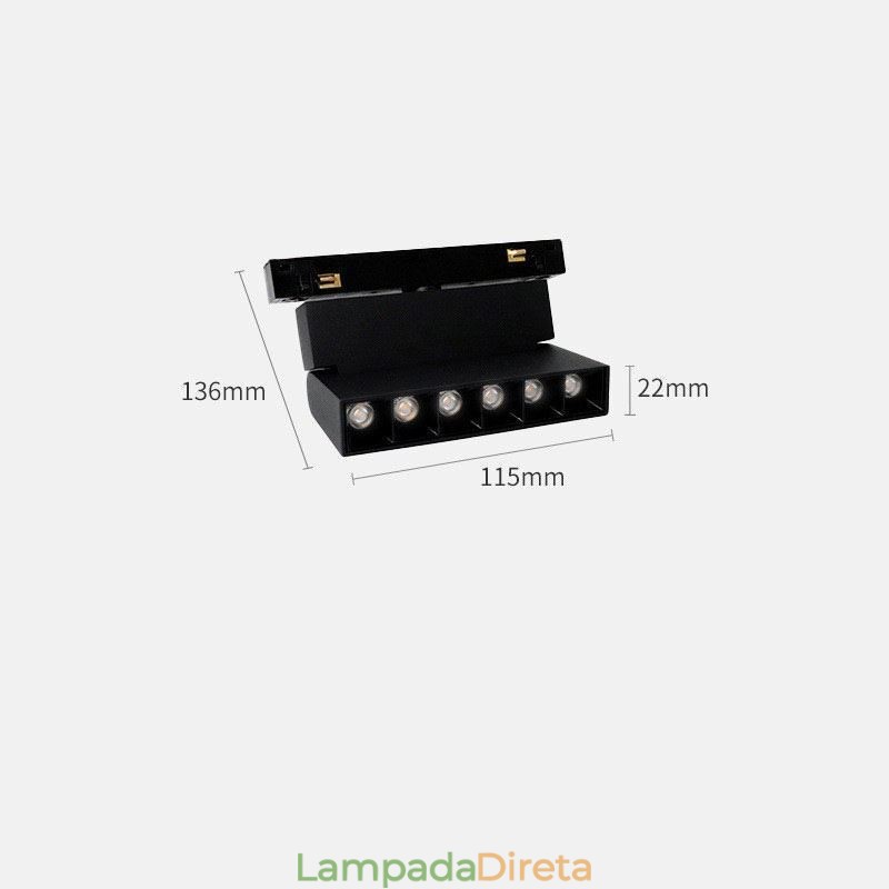 Holofote de grade de trilho embutido Holofote de faixa de trilho Holofote de grade dobrável magnética 36V