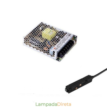 Driver de luz de trilho 200 W 36 V Fonte de alimentação do driver com um conector de alimentação de trilho magnético Driver de luz de trilho 200 W 36 V Fonte de alimentação do driver com um conector de alimentação de trilho magnético