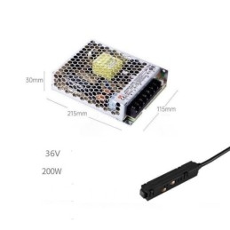Driver de luz de trilho 200 W 36 V Fonte de alimentação do driver com um conector de alimentação de trilho magnético