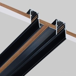 Trilhos de iluminação de trilhos embutidos Perfil de superfície de trilho de alumínio magnético Faixa de luz de trilho ultrafina 100 cm
