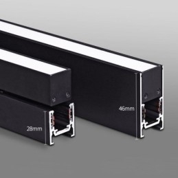 Trilhos de iluminação de trilhos embutidos Perfil de superfície de trilho de alumínio magnético Faixa de luz de trilho ultrafina 100 cm