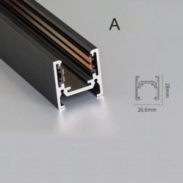 Trilhos de iluminação de trilhos embutidos Perfil de superfície de trilho de alumínio magnético Faixa de luz de trilho ultrafina 100 cm