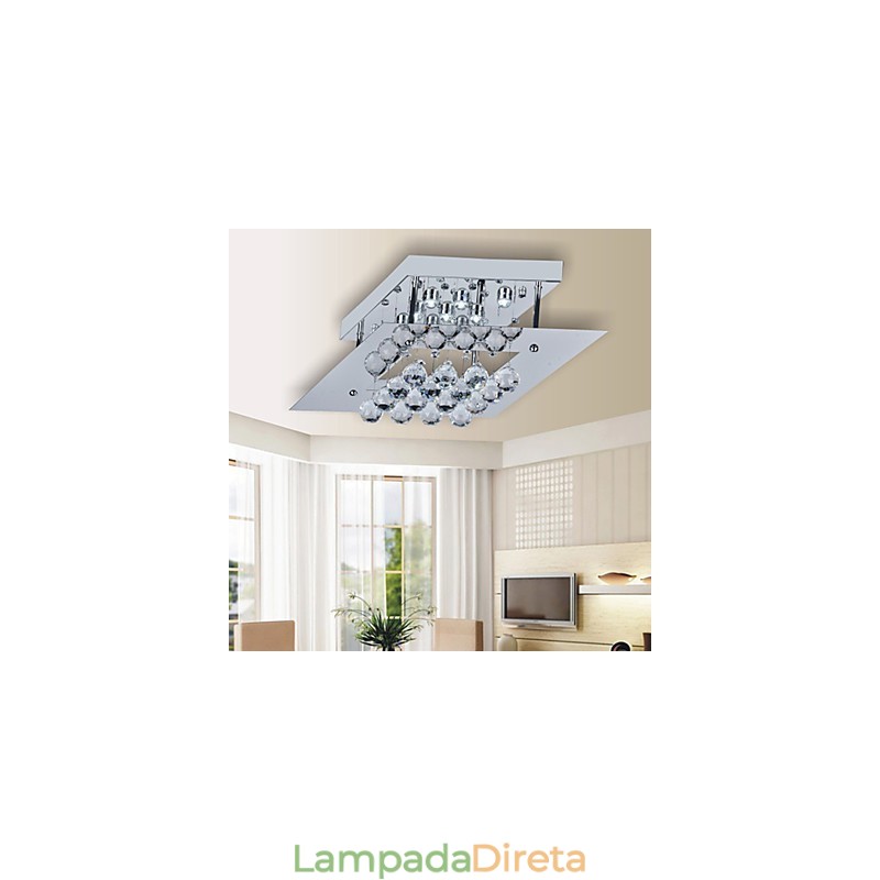 Moderno Contemporâneo Cristal Metal Galvanizado Montagem Embutida
