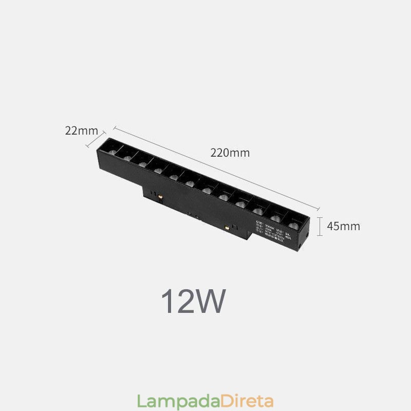 Holofote de grade de trilho embutido Holofote de tira Holofote de grade de trilho magnético Holofote 36V