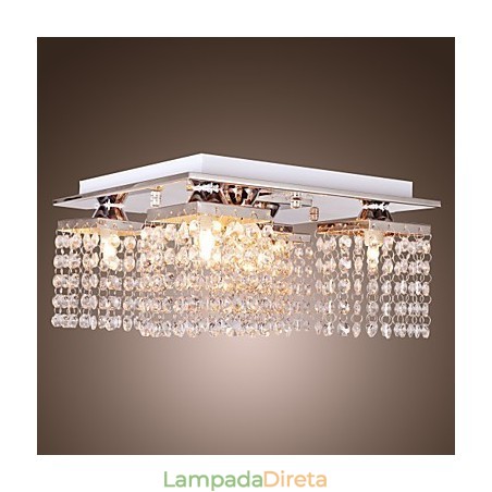 Luminária de Teto Cristal Moderna 5 Luzes Luminária de Teto Cristal Moderna 5 Luzes