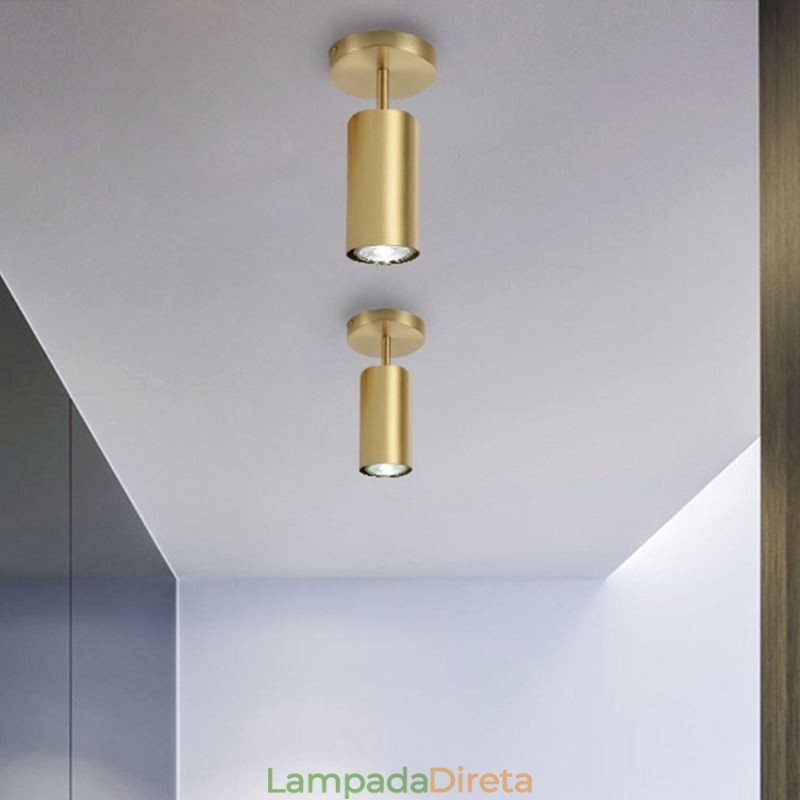 Luminária de teto embutida em latão nórdico