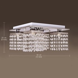 Luminária de Teto Cristal Moderna 5 Luzes