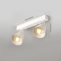 Iluminação de trilho de ferro industrial com holofotes vintage rústicos