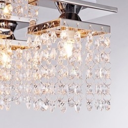 Luminária de Teto Cristal Moderna 5 Luzes