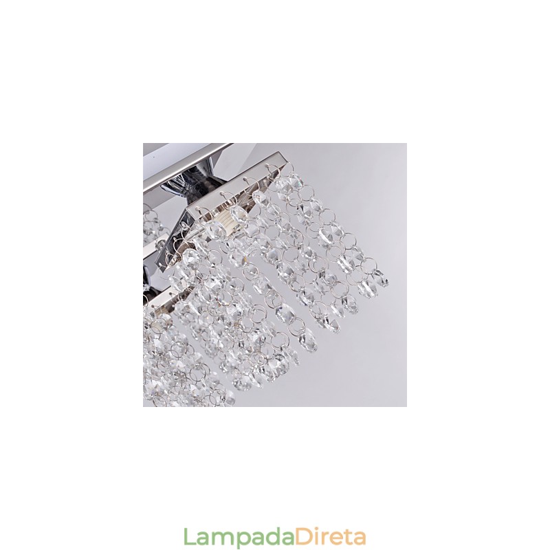 Luminária de Teto Cristal Moderna 5 Luzes
