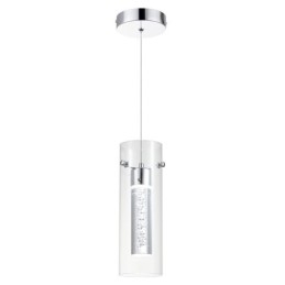 Luminária pendente artística de 3 luzes com cúpulas de vidro e base de lâmpada G4