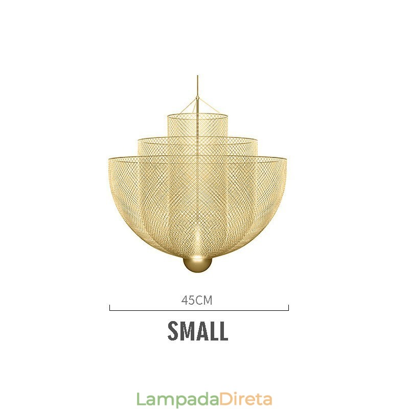 Nordic Grid Designer Criativo e Único Forma Arte Luminária Decorativa Pendente