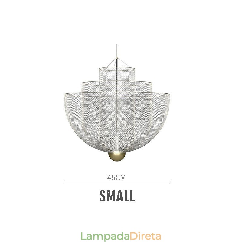 Nordic Grid Designer Criativo e Único Forma Arte Luminária Decorativa Pendente