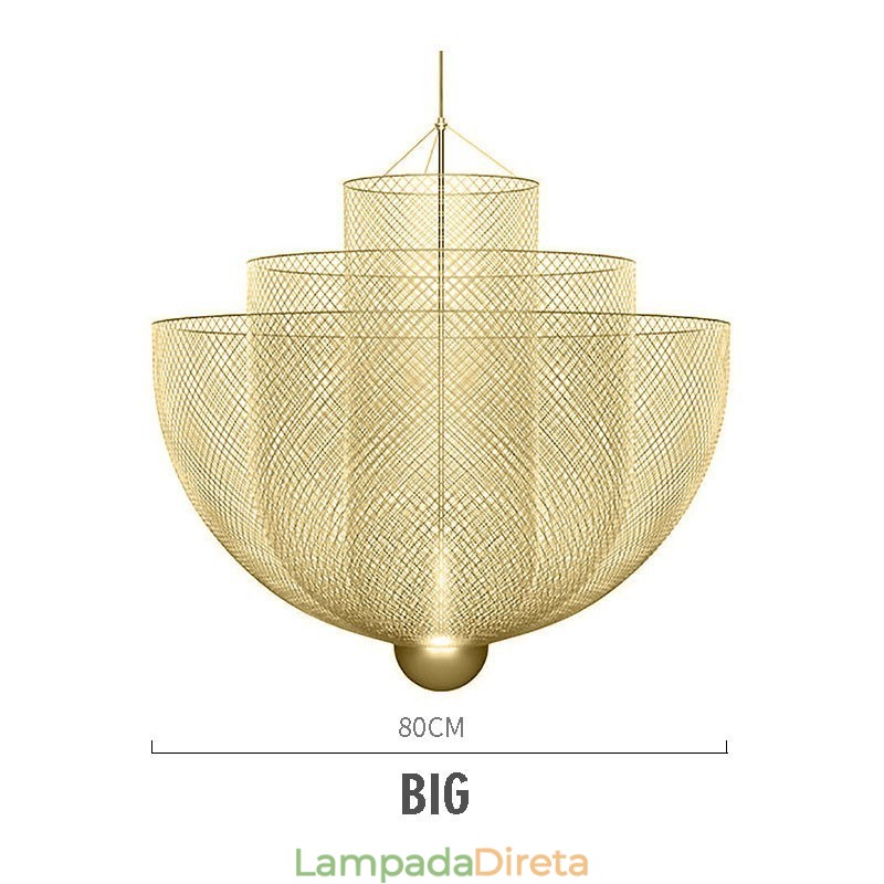 Nordic Grid Designer Criativo e Único Forma Arte Luminária Decorativa Pendente